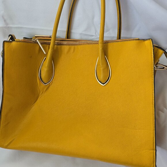 Bright Yellow Structured  Office Bag - Bold & Modern - Picture 1 of 5
